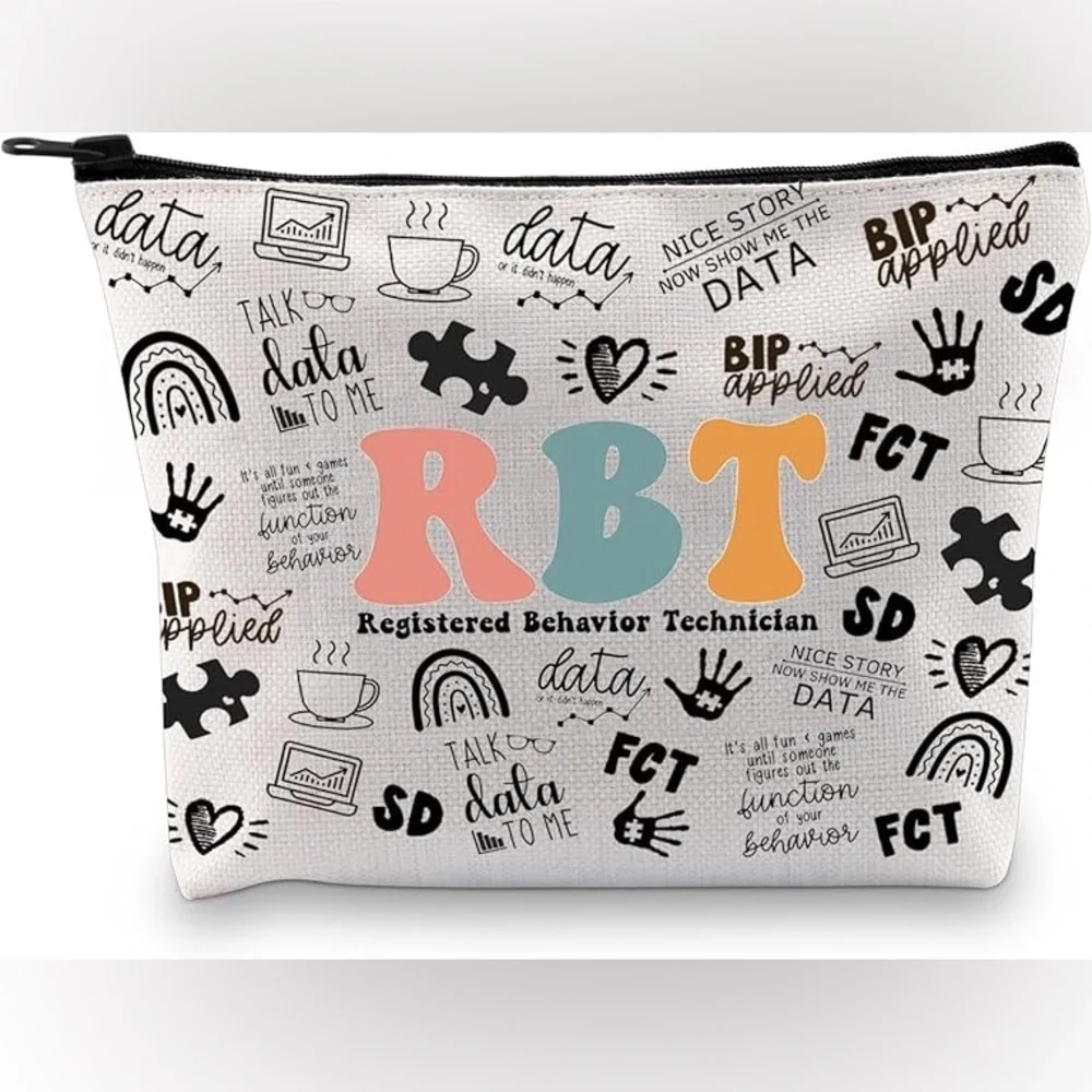 GJTIM women’s RBT Registered Behavior Technician Graphic Makeup Bag